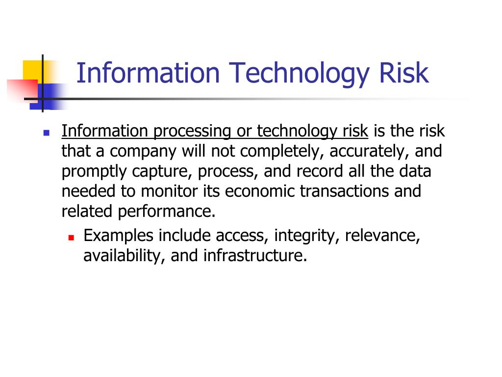 Technology Risk Definition Technology Risk Definition