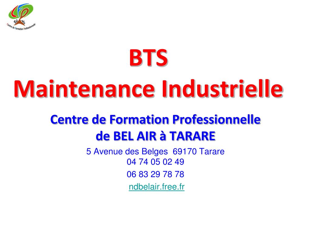 PPT - BTS Maintenance Industrielle PowerPoint Presentation, free download -  ID:4086326
