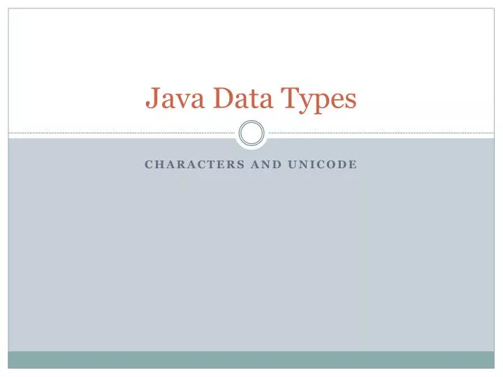 PPT - Java Data Types PowerPoint Presentation, free download - ID:4086632