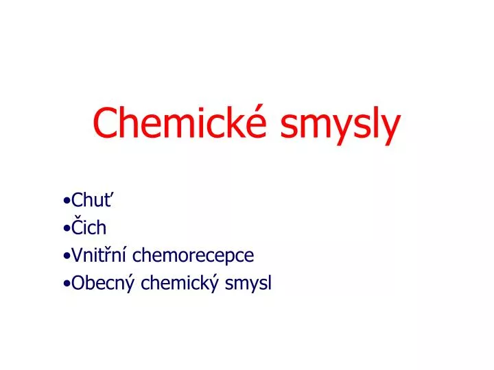 chemick smysly n.