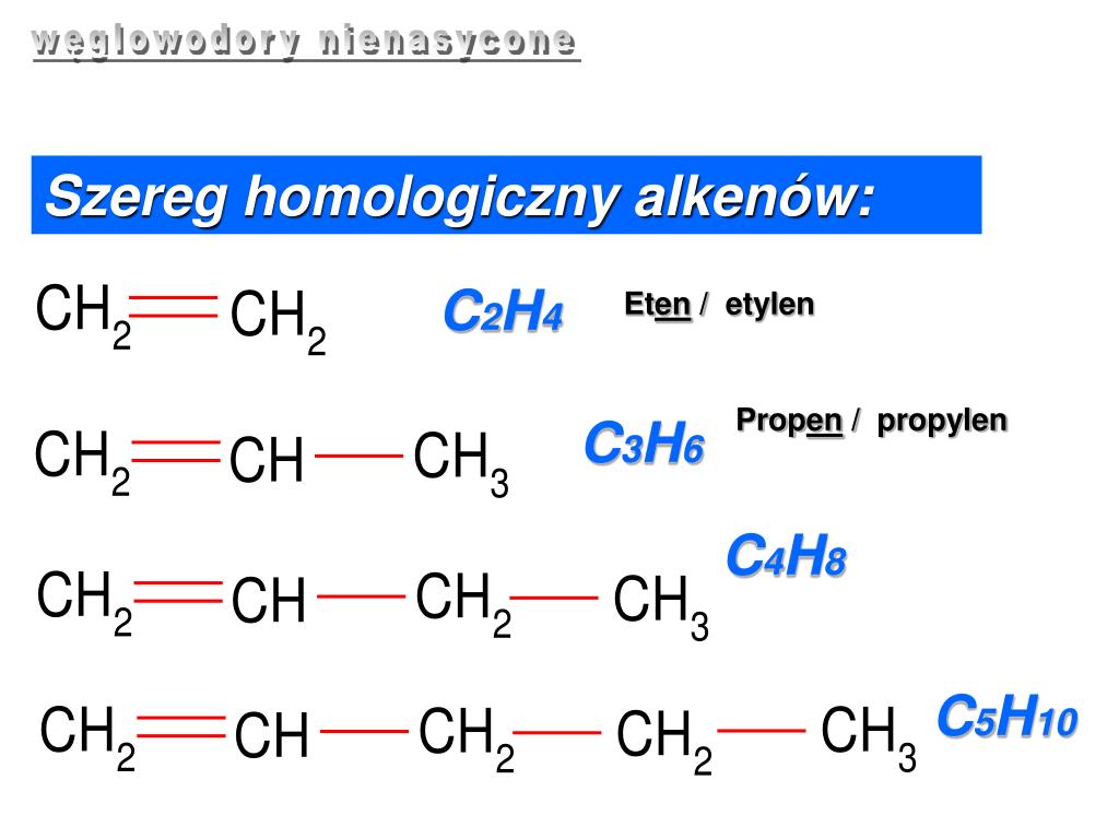 Co To Jest Szereg Homologiczny PPT - Węglowodory nie nasycone PowerPoint Presentation, free download