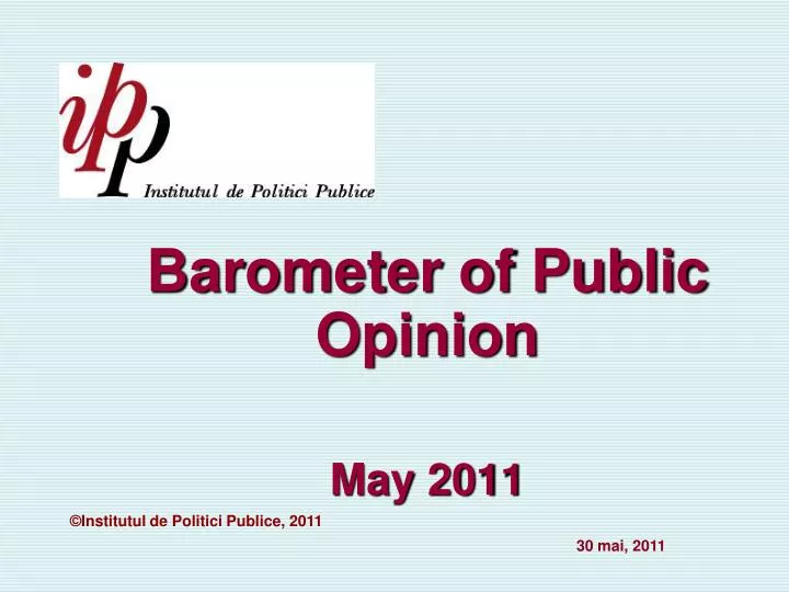 barometer of public opinion ma y 201 1 n.