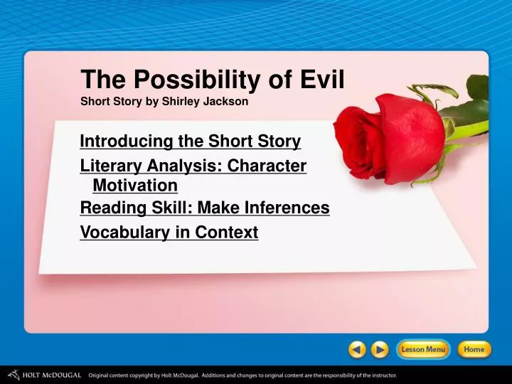 irony in the possibility of evil by shirley jackson irony in the possibility of evil by shirley jackson