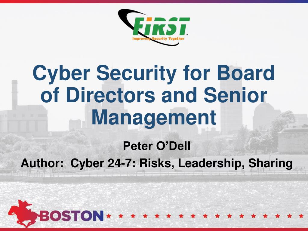 board of directors cybersecurity presentation