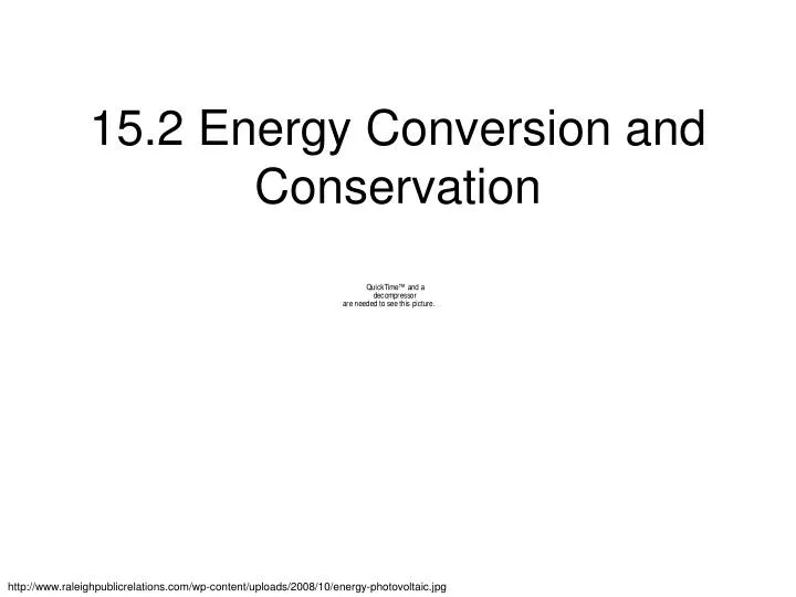 Energy conversion