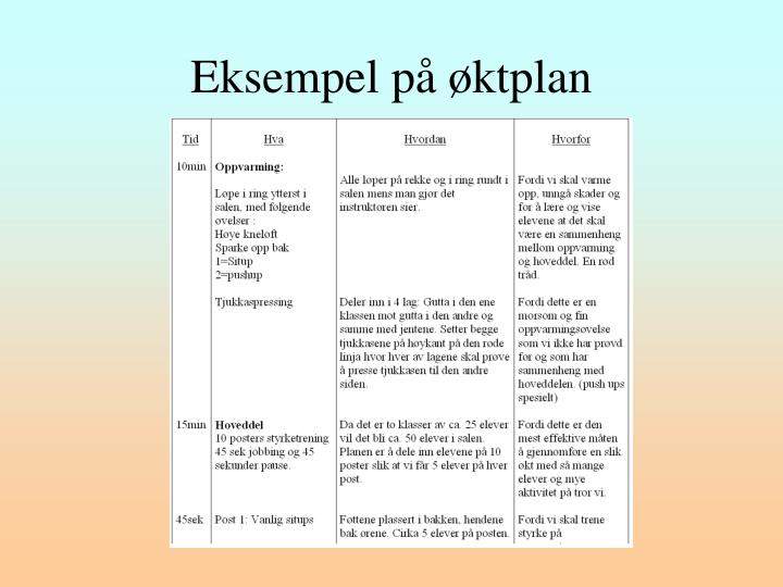 langkjøring øktplan langkjøring øktplan