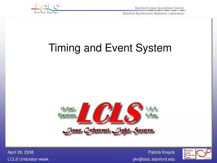 PPT Timing and Event System PowerPoint Presentation, free download