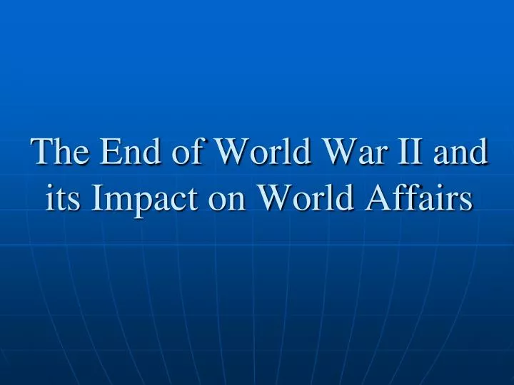 world war ii and its technological world war ii and its technological