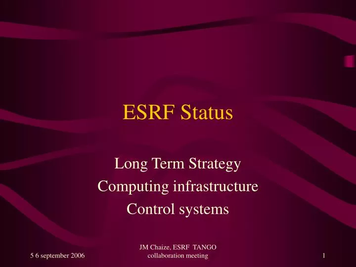 esrf status n.