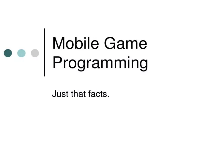 mobile game programming n.