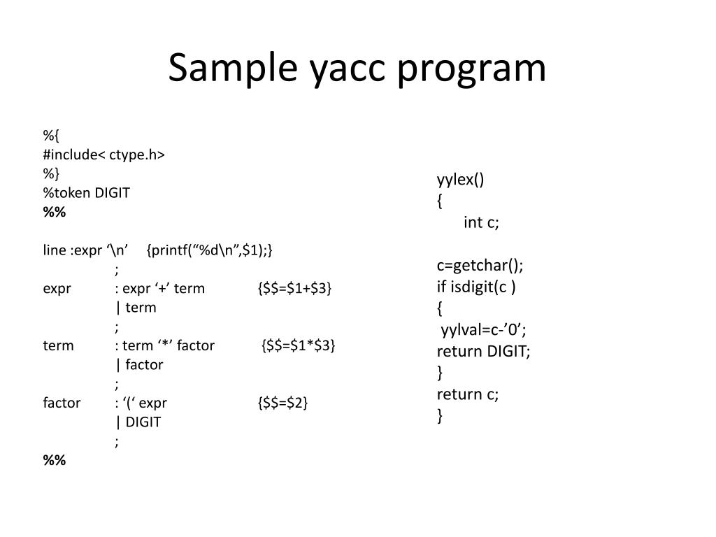 write a yacc program to handle parenthesis