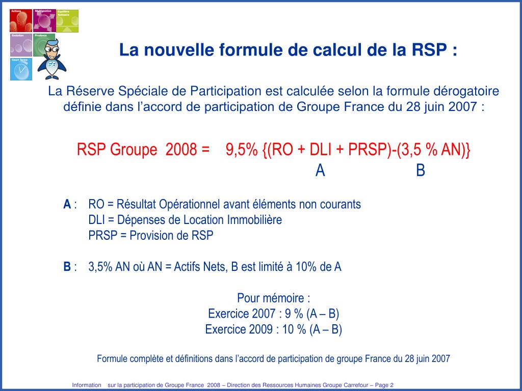PPT - Réserve spéciale de participation de Groupe Carrefour France 2008  PowerPoint Presentation - ID:4095995