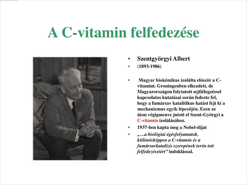 PPT - C-vitamin ( Aszkorbinsav ) PowerPoint Presentation, free download -  ID:4096378