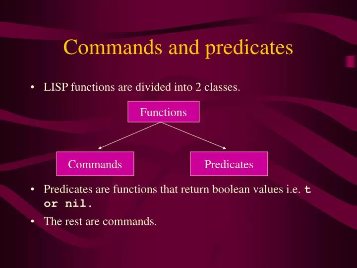 commands and predicates n.