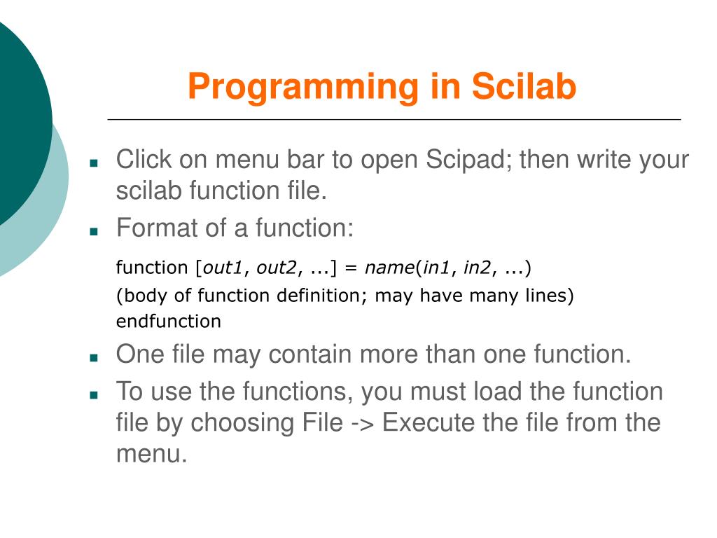 scilab for loop scilab for loop