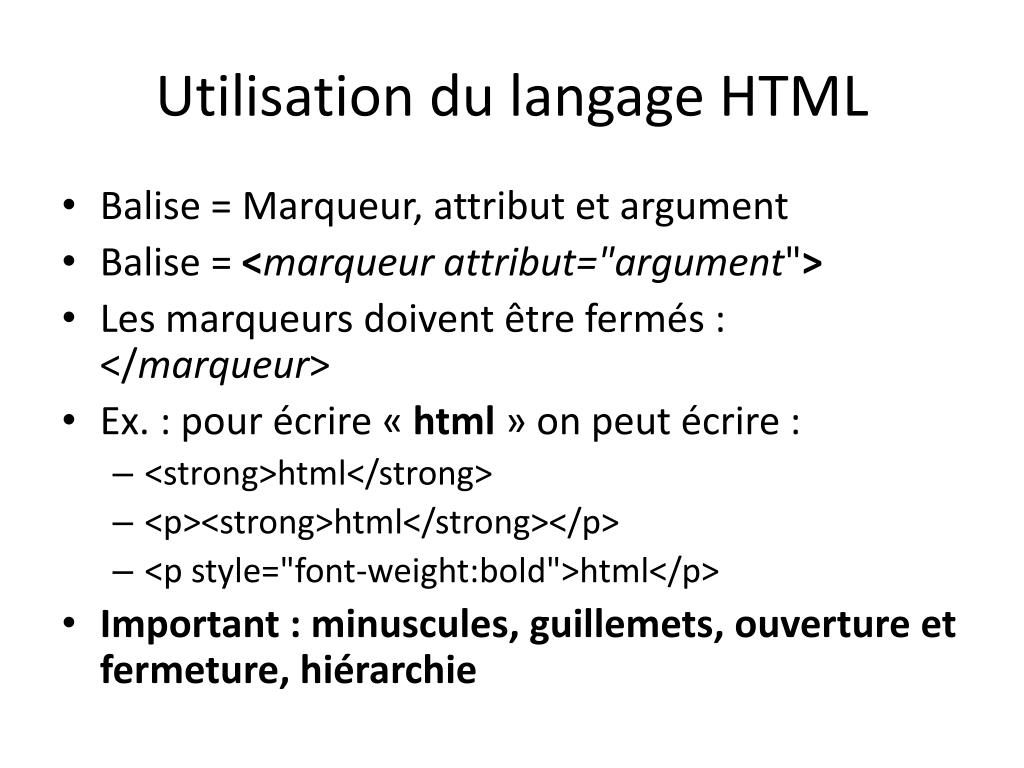 PPT  Introduction aux langages Html et CSS PowerPoint Presentation