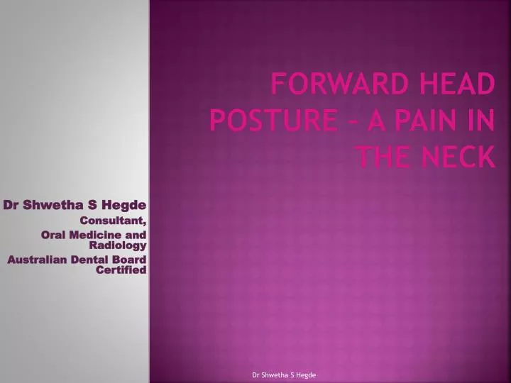 forward head posture a pain in the neck n.