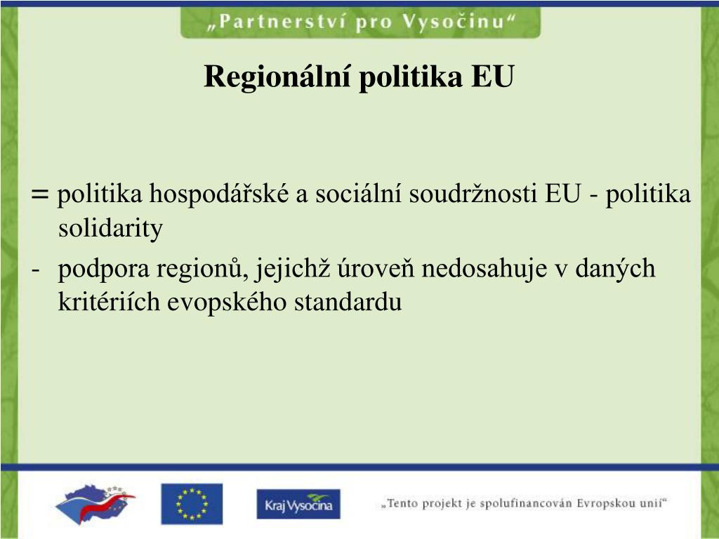 PPT - REGIONÁLNÍ POLITIKA PowerPoint Presentation, free download -  ID:4101474