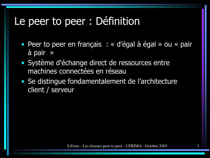 PPT Les Réseaux « peer to peer » PowerPoint Presentation ID4102275