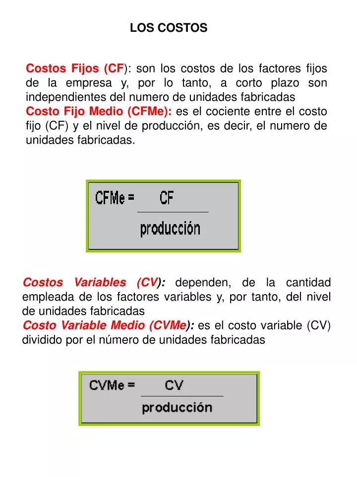PPT - LOS COSTOS PowerPoint Presentation, free download - ID:4103098