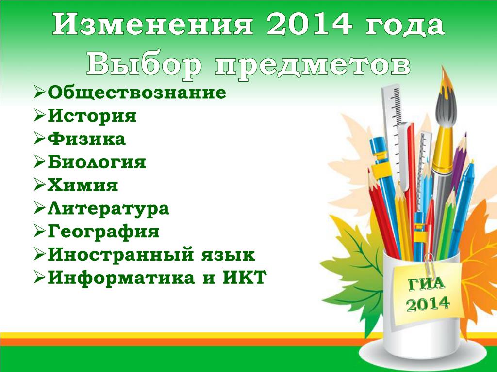 Изменения 2014