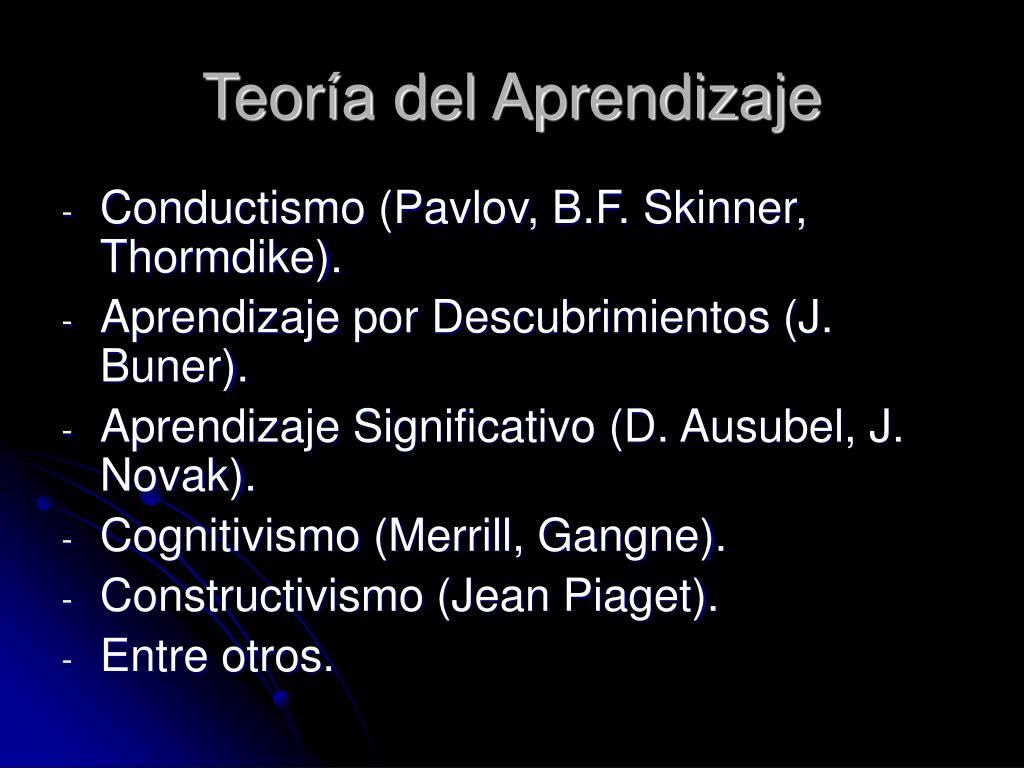 Ppt Teoria Del Aprendizaje Powerpoint Presentation Free Download Id 4104091