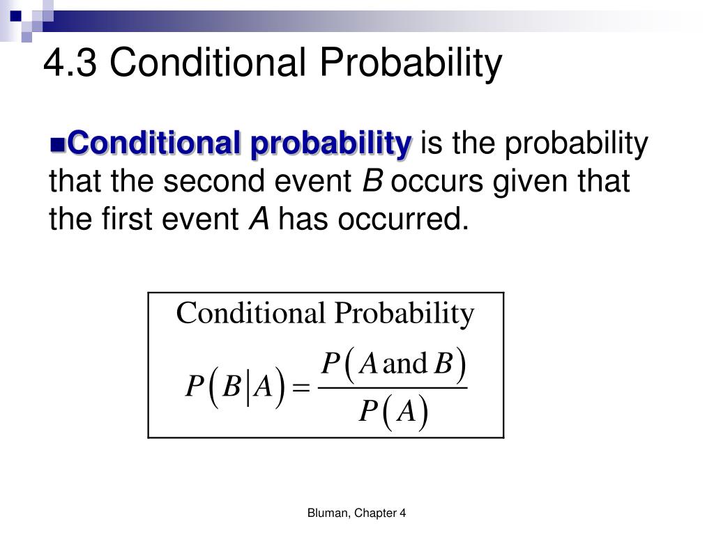 conditional probability assignment quizlet