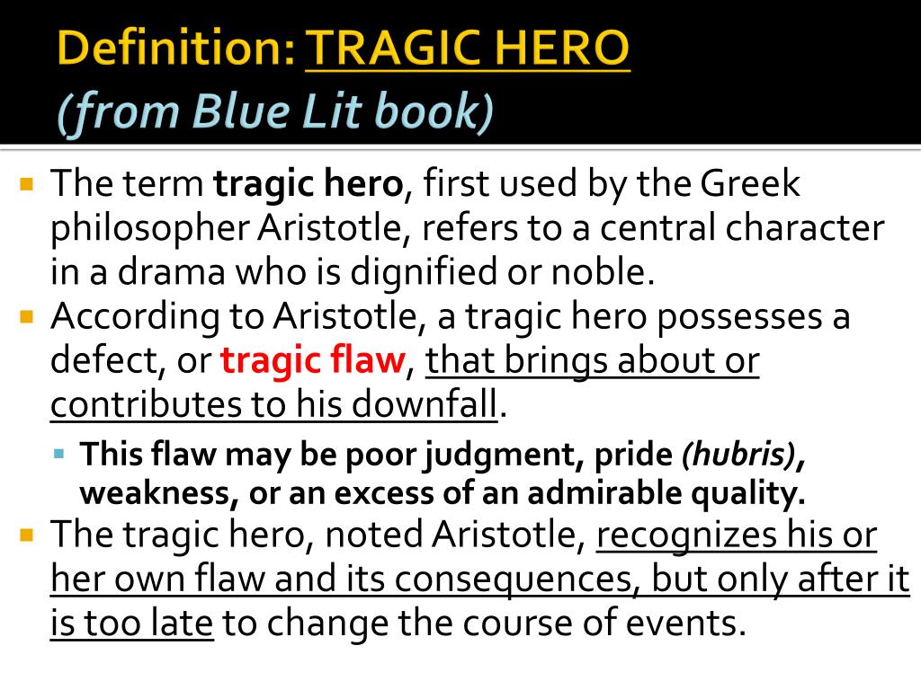 aristotles definition of tragic hero