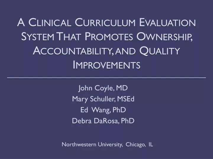 PPT Northwestern University, Chicago, IL PowerPoint Presentation