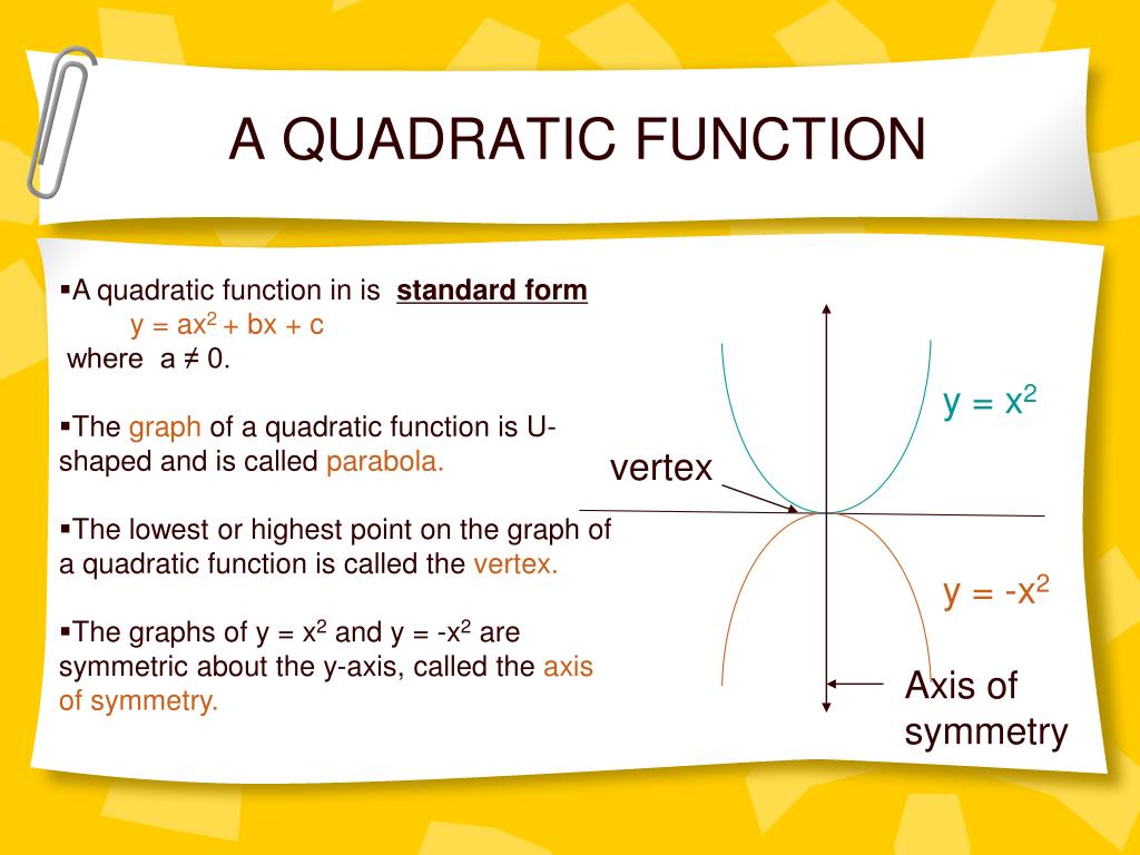 PPT - QUADRATIC FUNCTIONS PowerPoint Presentation, free download - ID