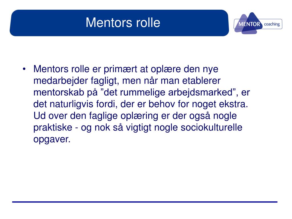 PPT - Mentor Coaching A/S PowerPoint Presentation, free download -  ID:4107413