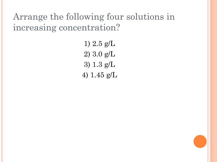 ppt concentration and dilution of solutions powerpoint concentration of solutions