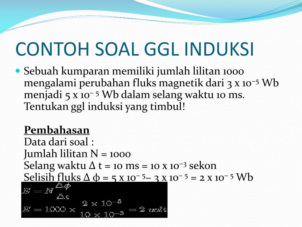 Contoh Soal Induksi Elektromagnetik Dan Penyelesaiannya