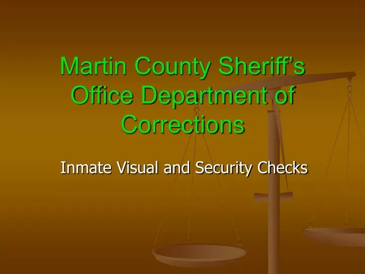 martin county sheriff s office department of corrections n.