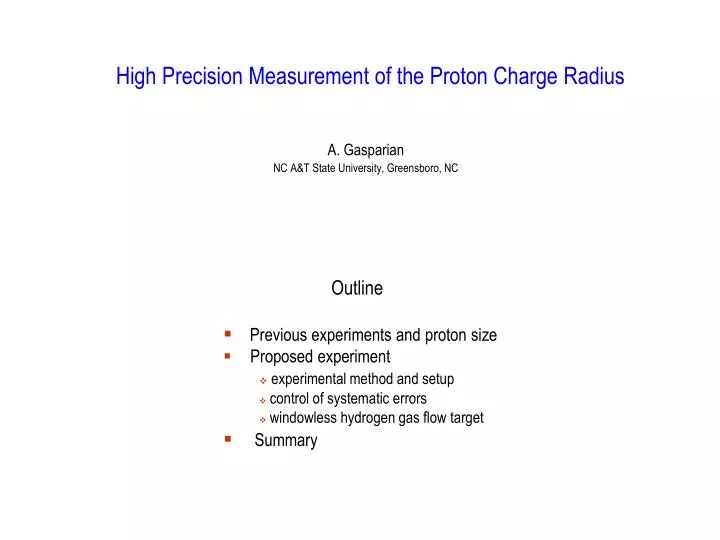 proton charge radius from electron scattering proton charge radius from electron scattering