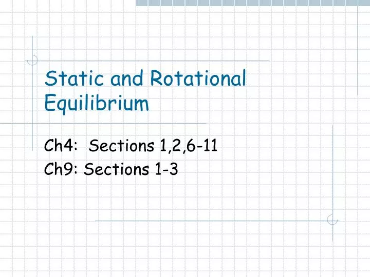 PPT Static and Rotational Equilibrium PowerPoint Presentation, free