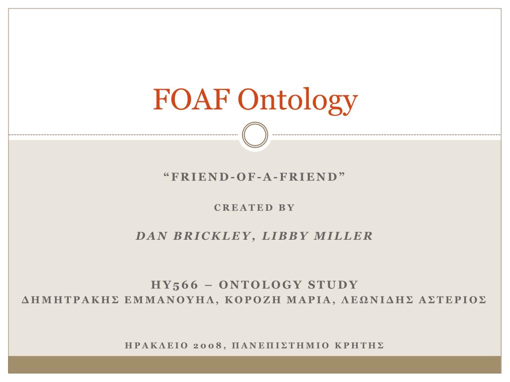 FOAF - Friend of a Friend Ontology