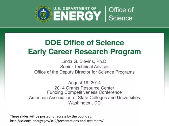 Doe Early Career 2024 Crista