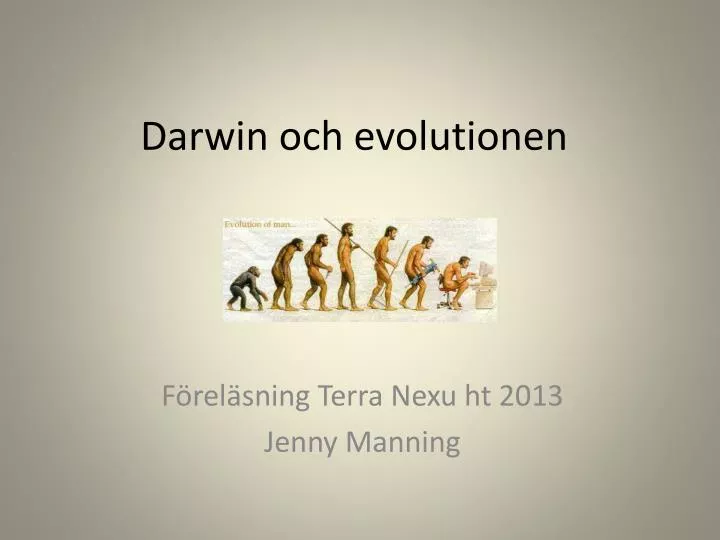 darwin och evolutionen n.