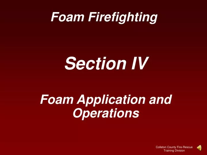 Ppt Foam Firefighting Powerpoint Presentation Free Download Id 4115827