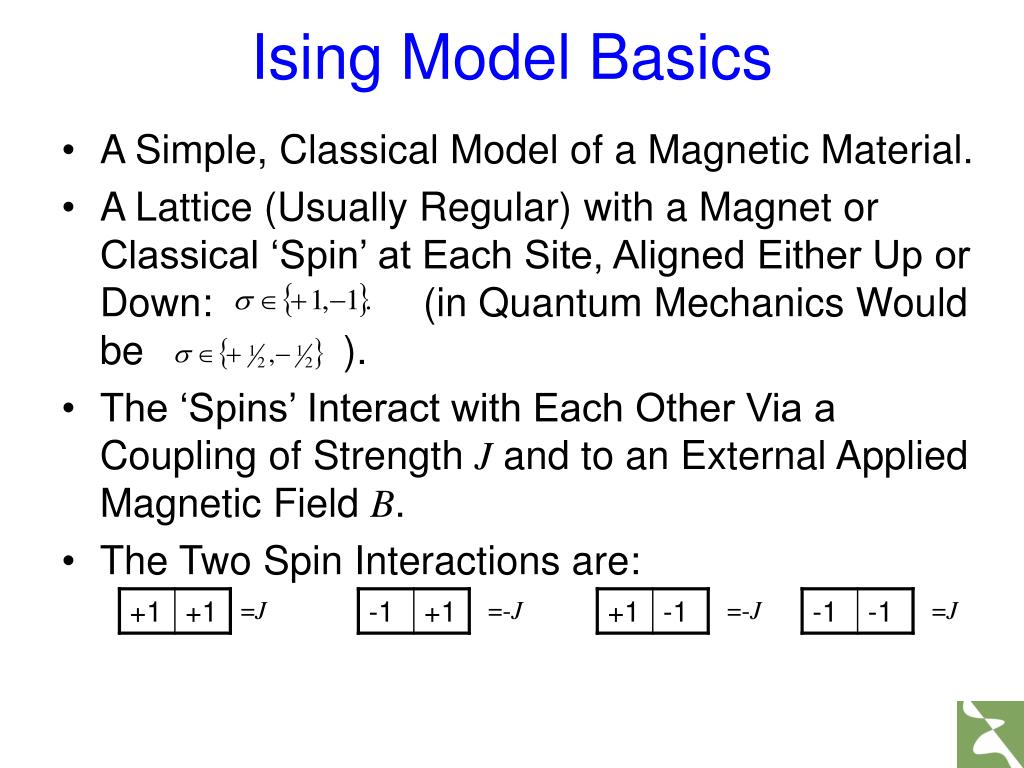 PPT - The Ising Model PowerPoint Presentation, Free Download - ID:4116030