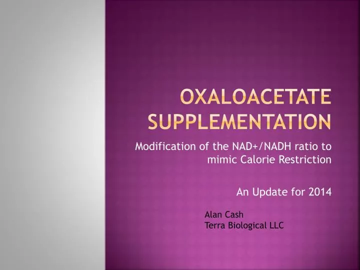 oxaloacetate supplementation n.