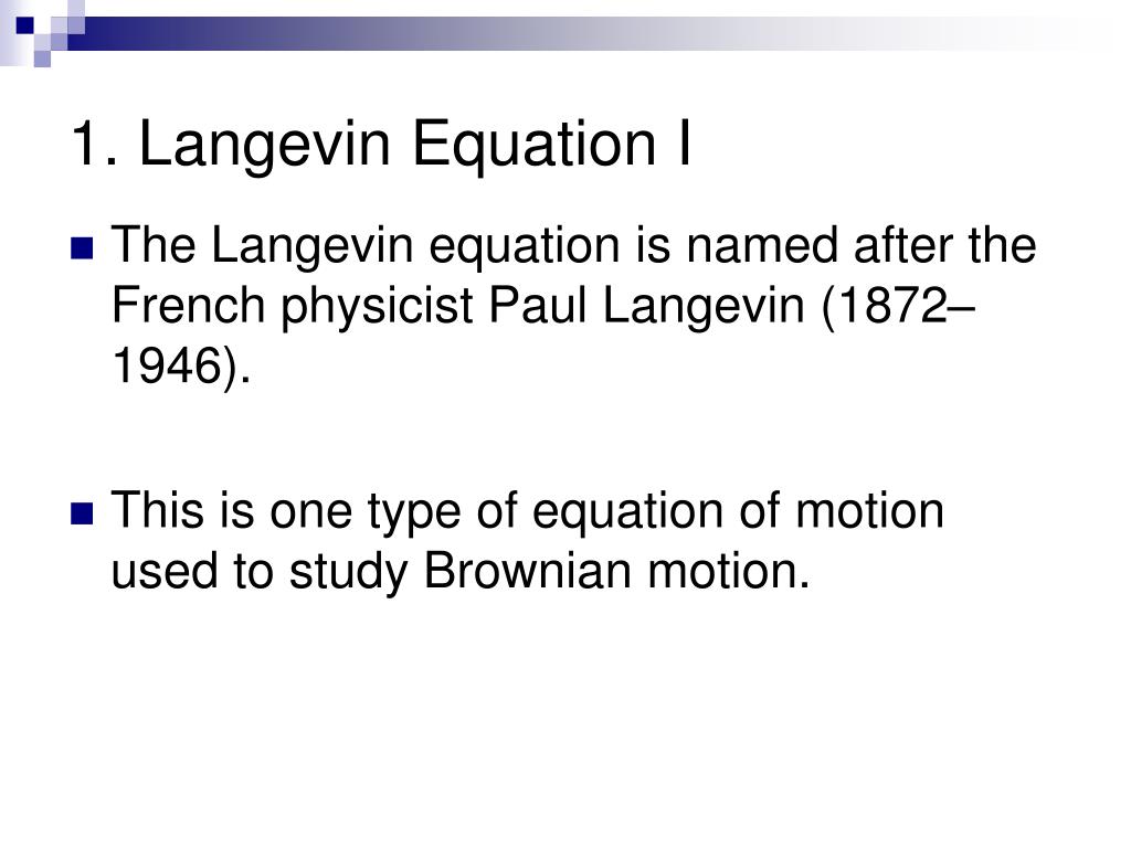 langevin equation systems biology langevin equation systems biology