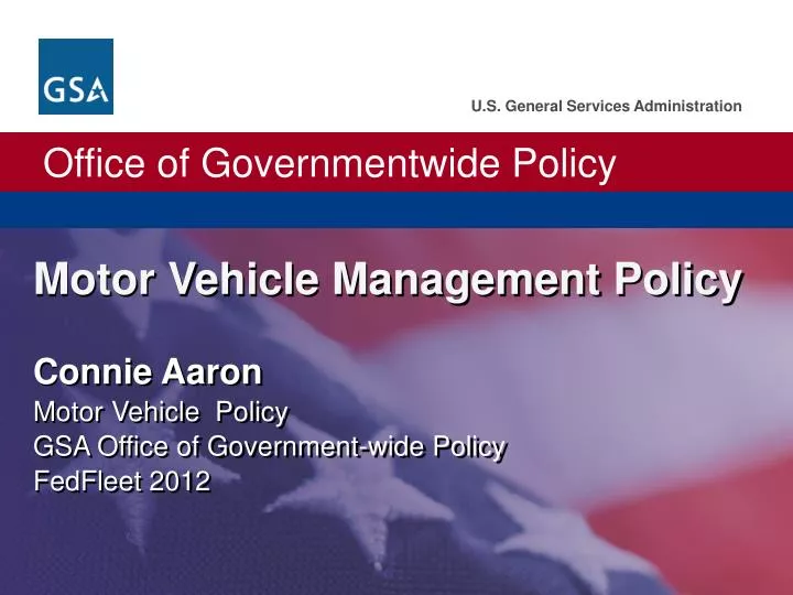 PPT Motor Vehicle Management Policy PowerPoint Presentation, free