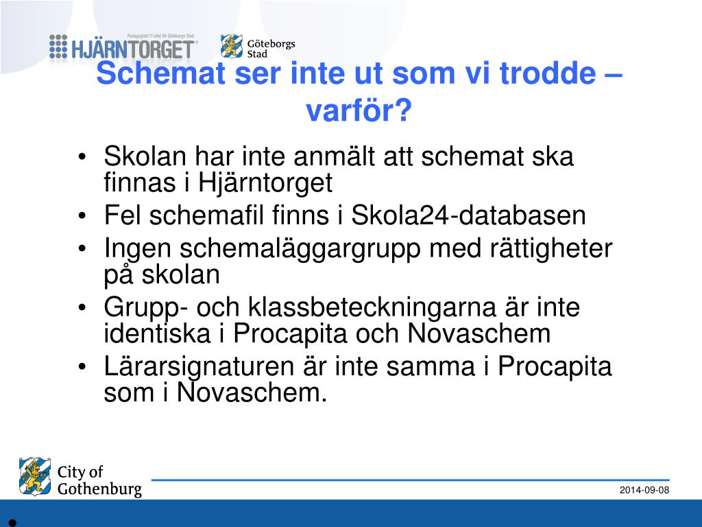 Skola 24 - Support - Schemavisning