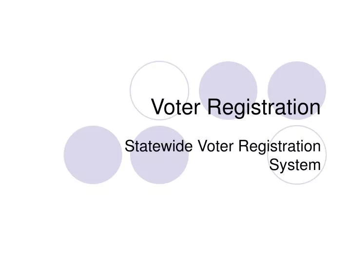 voter registration n.