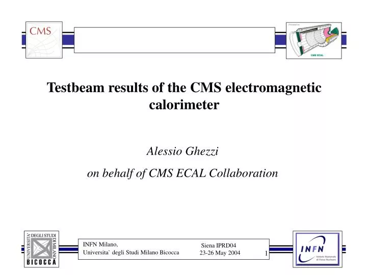 testbeam results of the cms electromagnetic calorimeter n.