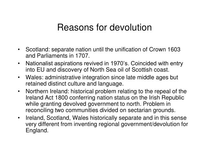 PPT - DEVOLUTION AND THE UK CONSTITUTON PowerPoint Presentation - ID ...