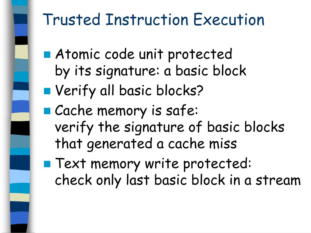 PPT - Framework for Trusted Instruction Execution via Basic Block ...