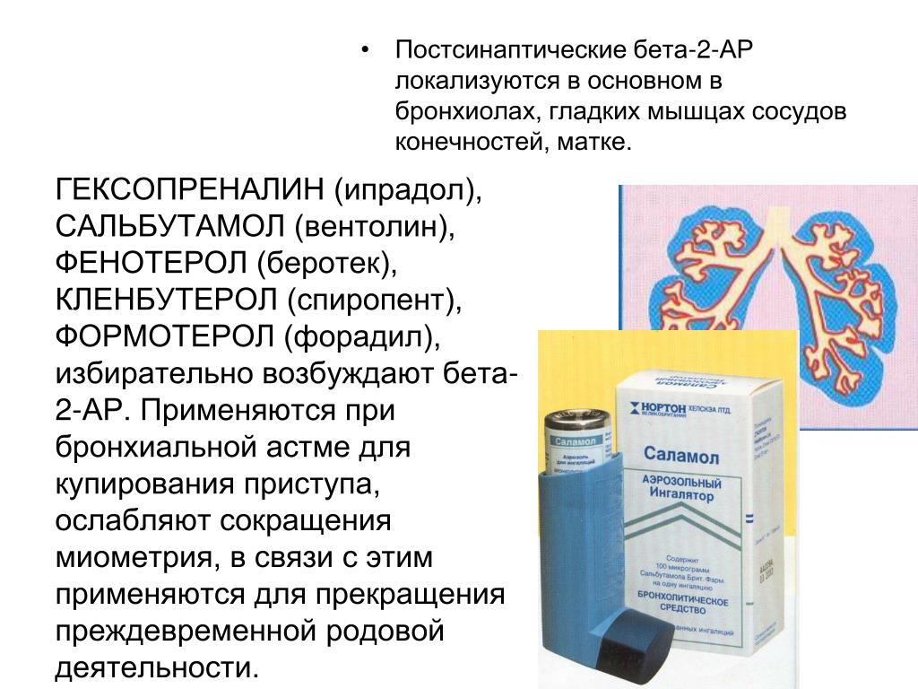 Адреномиметик для купирования бронхиальной астмы. Сальбутамол фенотерол салметерол. Фенотерол Сальбутамол гексопреналин. Фенотерол при бронхиальной астме. Формотерол и фенотерол.
